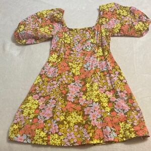 Billabong dress, multicolored flowers, Medium